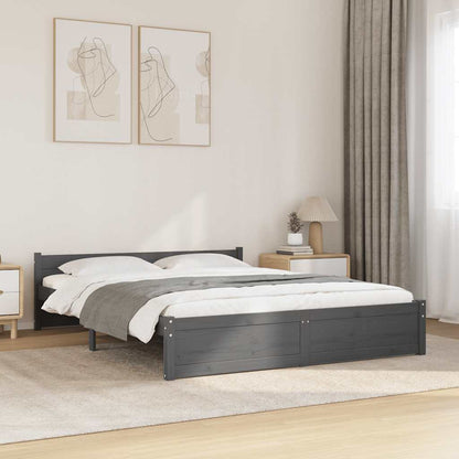 Giroletto Grigio in Legno Massello 135x190 cm Double