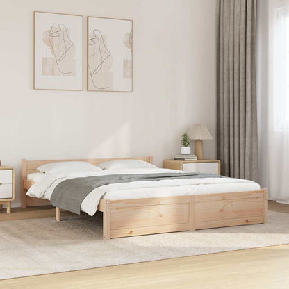 Giroletto senza Materasso Ambrato in Legno Massello 140x200 cm