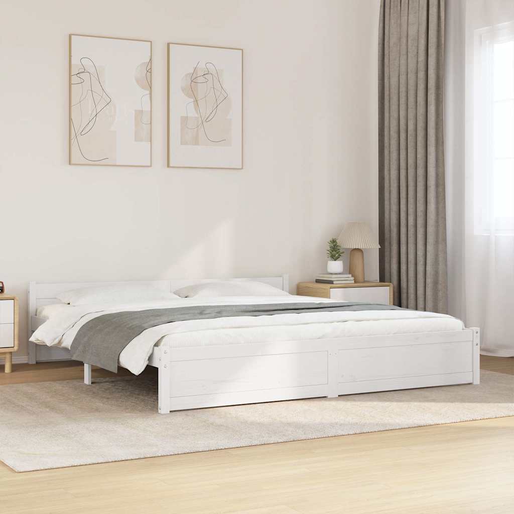 Giroletto Bianco in Legno Massello 180x200 cm Super King