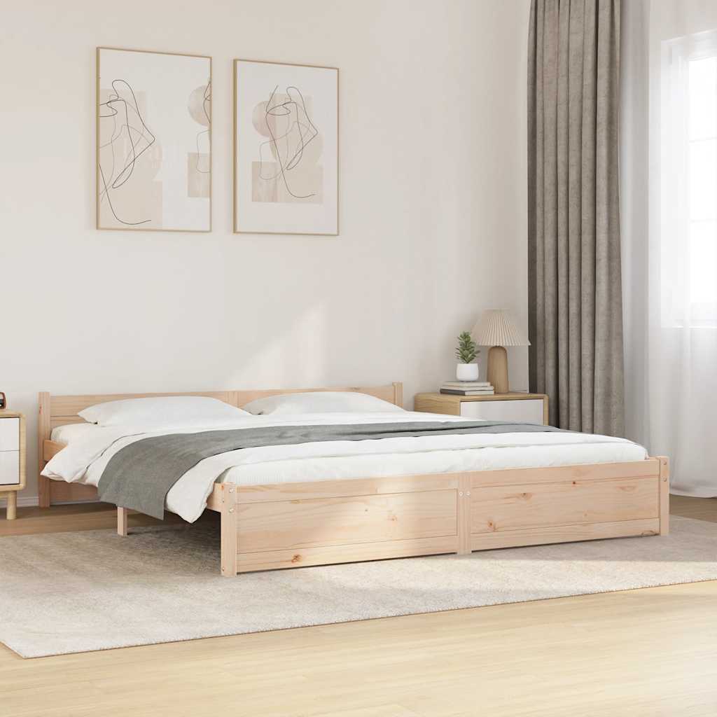 Giroletto senza Materasso in Legno Massello 200x200 cm