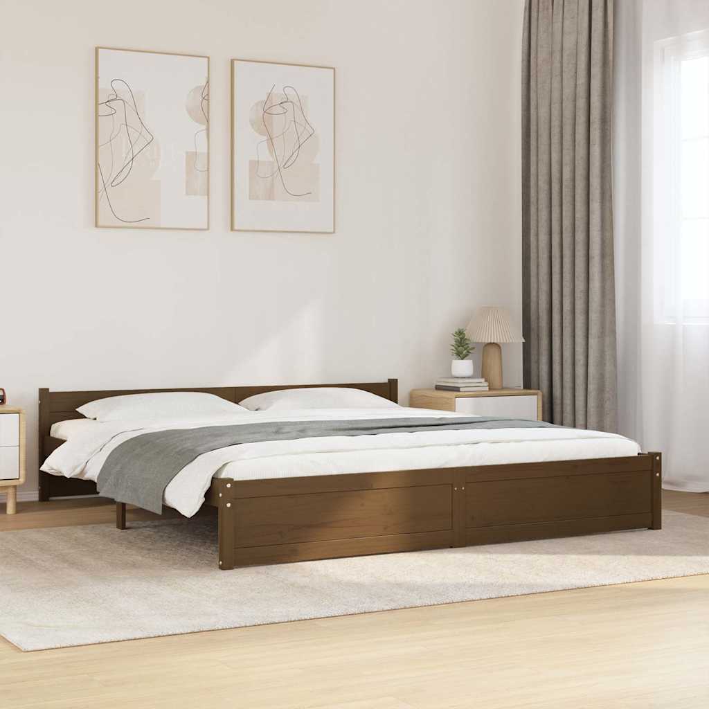 Giroletto senza Materaso Ambra in Legno Massello 200x200 cm
