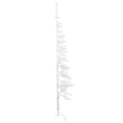Albero Natale Artificiale Sottile a MetÃ  Supporto Bianco 120 cm