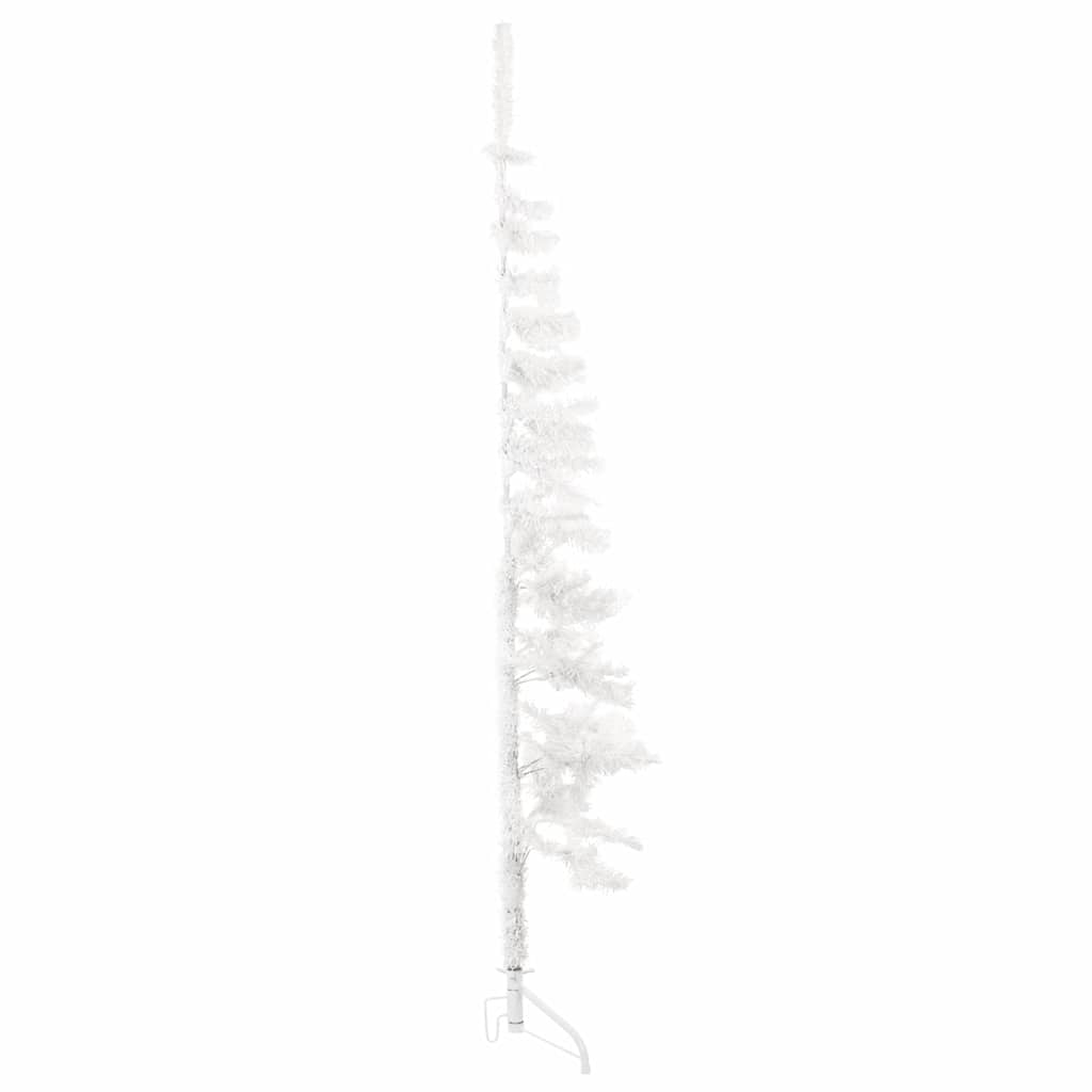 Albero Natale Artificiale Sottile a MetÃ  Supporto Bianco 150 cm