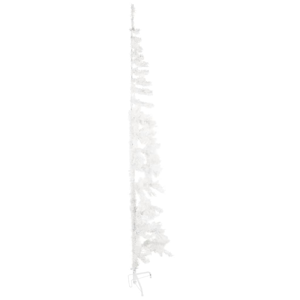 Albero Natale Artificiale Sottile a MetÃ  Supporto Bianco 210 cm