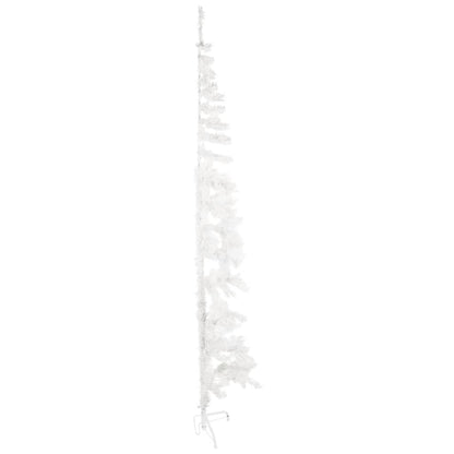 Albero Natale Artificiale Sottile a MetÃ  Supporto Bianco 210 cm