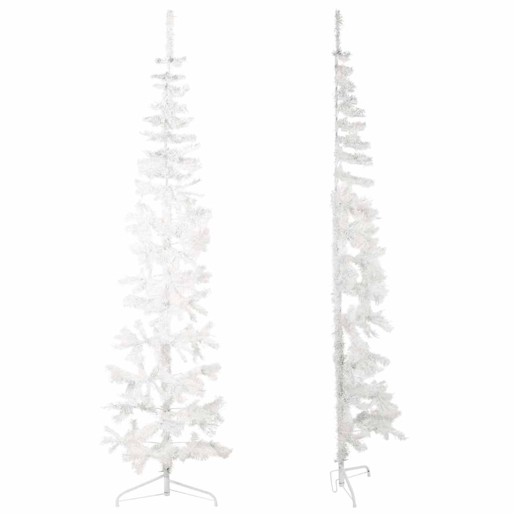 Albero Natale Artificiale Sottile a MetÃ  Supporto Bianco 240 cm