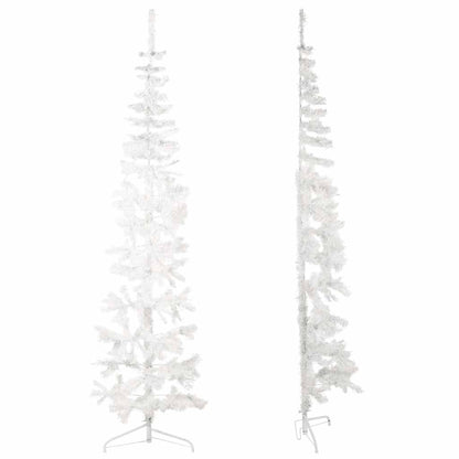 Albero Natale Artificiale Sottile a MetÃ  Supporto Bianco 240 cm