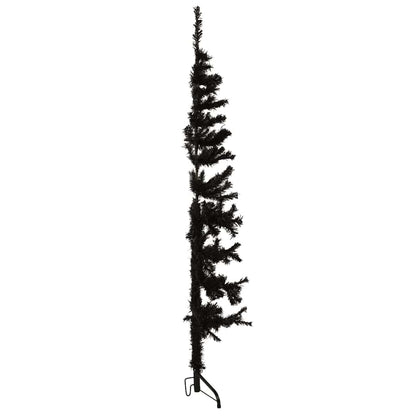 Albero Natale Artificiale Sottile a MetÃ  e Supporto Nero 120 cm