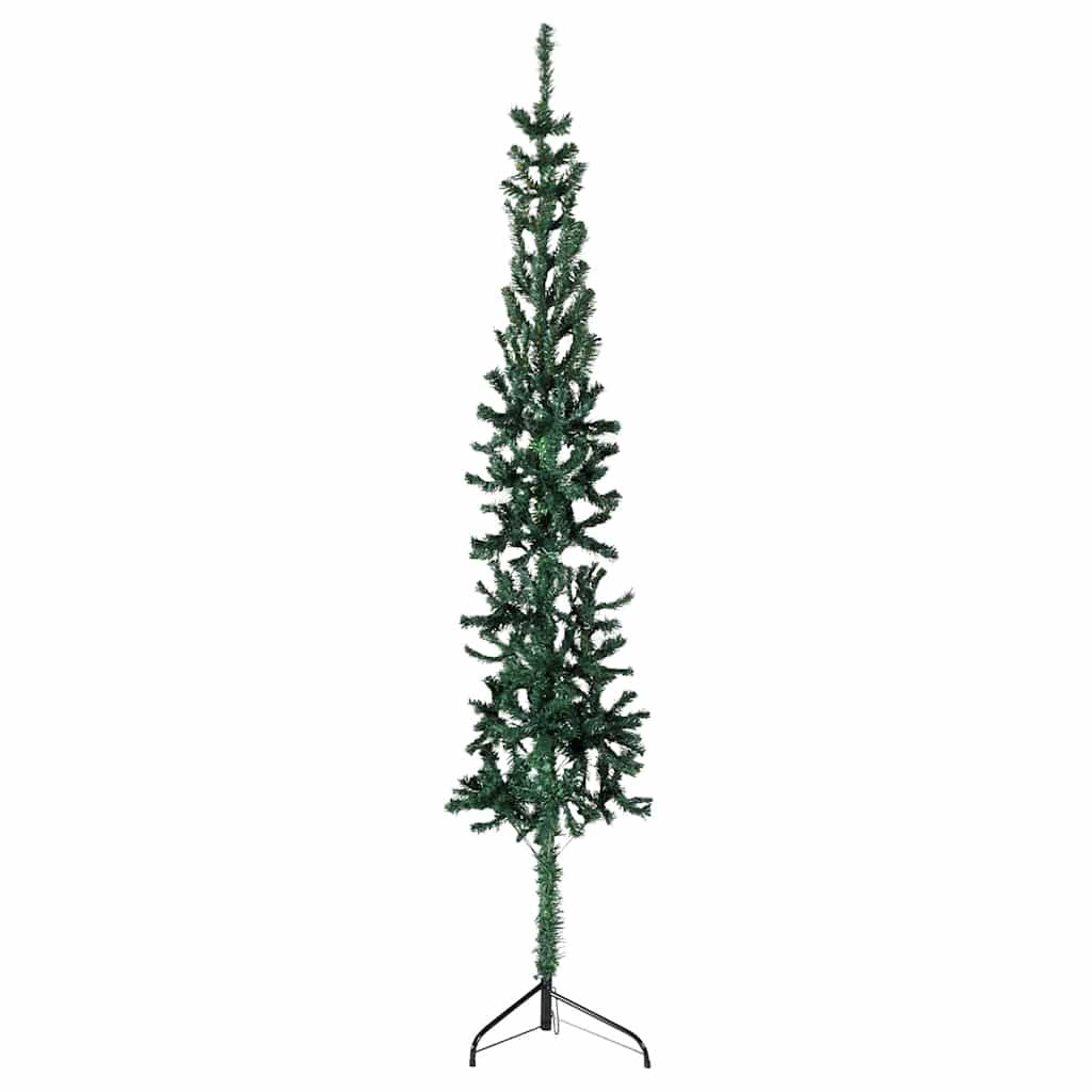 Albero Natale Artificiale Sottile a MetÃ  Supporto Verde 120 cm