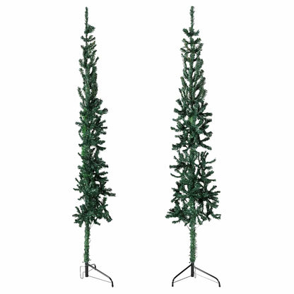 Albero Natale Artificiale Sottile a MetÃ  Supporto Verde 120 cm