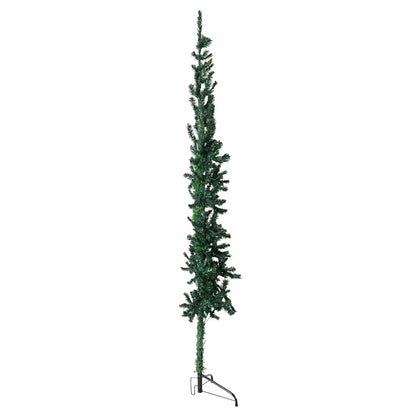 Albero Natale Artificiale Sottile a MetÃ  Supporto Verde 210 cm