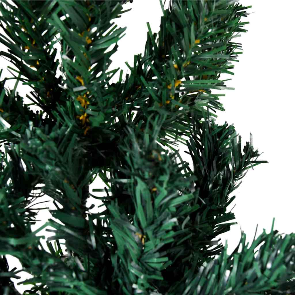 Albero Natale Artificiale Sottile a MetÃ  Supporto Verde 210 cm