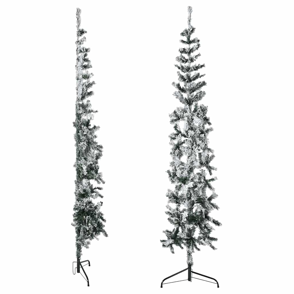 Albero Natale Artificiale Sottile a MetÃ  Neve Fioccata 180 cm