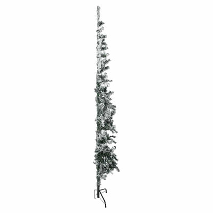 Albero Natale Artificiale Sottile a MetÃ  Neve Fioccata 210 cm