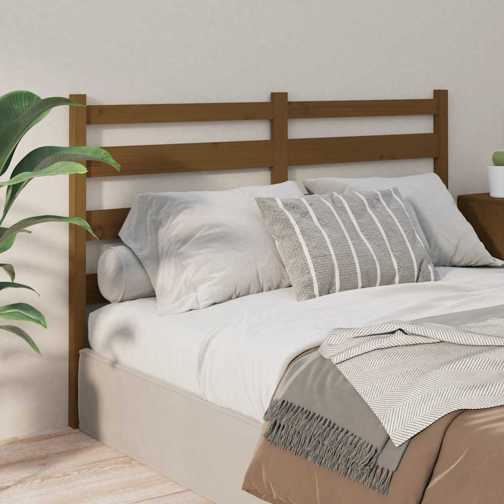 Testiera per Letto ambra 166x4x100 cm in Legno Massello di Pino