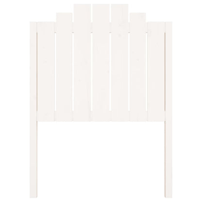 Testiera per Letto Bianca 81x4x110 cm in Legno Massello di Pino