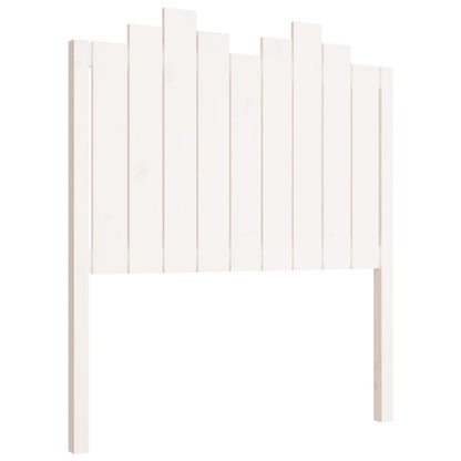 Testiera per Letto Bianca 96x4x110 cm in Legno Massello di Pino