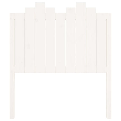 Testiera per Letto Bianca 96x4x110 cm in Legno Massello di Pino