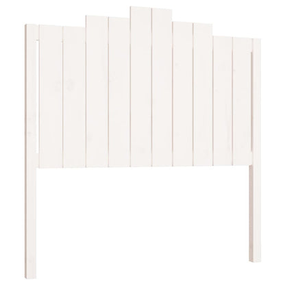 Testiera per Letto Bianca 106x4x110cm in Legno Massello di Pino