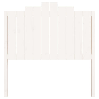 Testiera per Letto Bianca 106x4x110cm in Legno Massello di Pino
