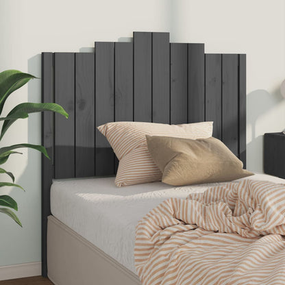 Testiera per Letto Grigia 106x4x110cm in Legno Massello di Pino