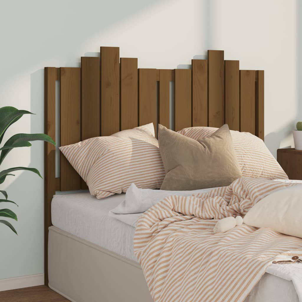 Testiera per Letto ambra 126x4x110 cm Legno Massello di Pino
