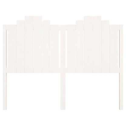 Testiera per Letto Bianca 141x4x110cm in Legno Massello di Pino