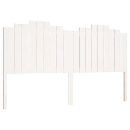 Testiera per Letto Bianca 186x4x110 cm Legno Massello di Pino