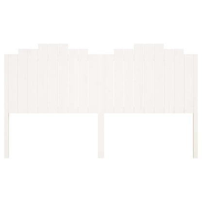 Testiera per Letto Bianca 186x4x110 cm Legno Massello di Pino