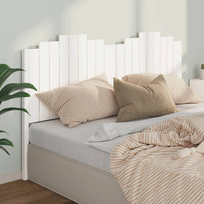 Testiera per Letto Bianca 186x4x110 cm Legno Massello di Pino