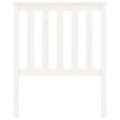 Testiera per Letto Bianca 81x6x101 cm in Legno Massello di Pino