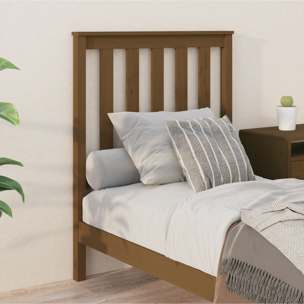 Testiera per Letto Marrone ambra 81x6x101 cm in Pino Massello