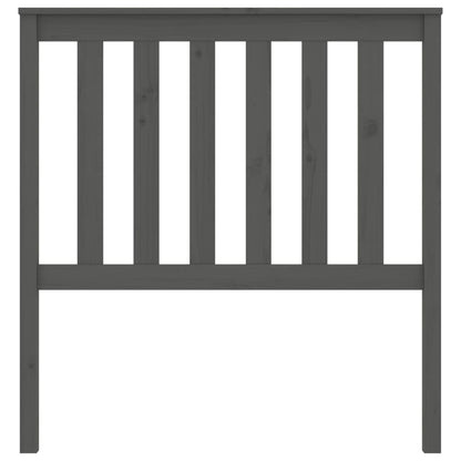 Testiera per Letto Grigia 96x6x101 cm in Legno Massello di Pino