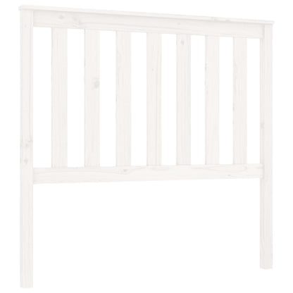 Testiera per Letto Bianca 106x6x101cm in Legno Massello di Pino
