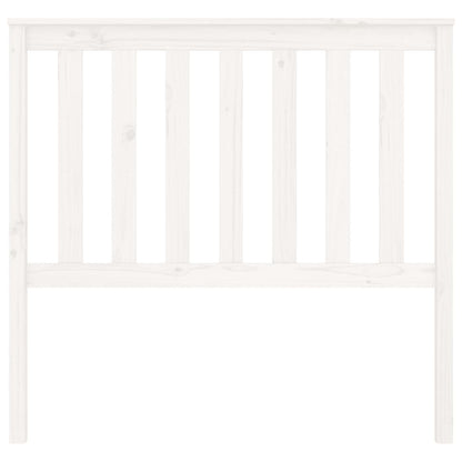 Testiera per Letto Bianca 106x6x101cm in Legno Massello di Pino