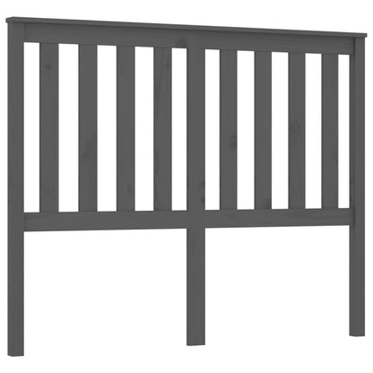 Testiera per Letto Grigia 146x6x101cm in Legno Massello di Pino