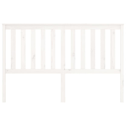 Testiera per Letto Bianca 156x6x101cm in Legno Massello di Pino