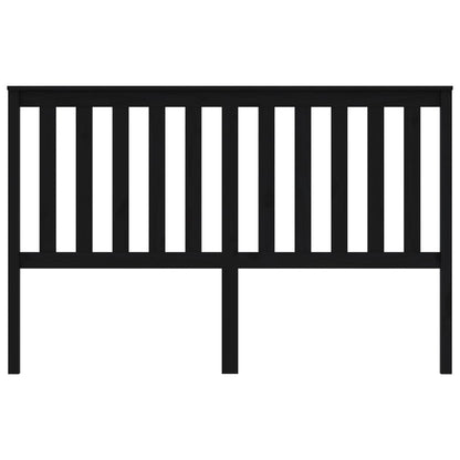 Testiera per Letto Nera 166x6x101 cm in Legno Massello di Pino