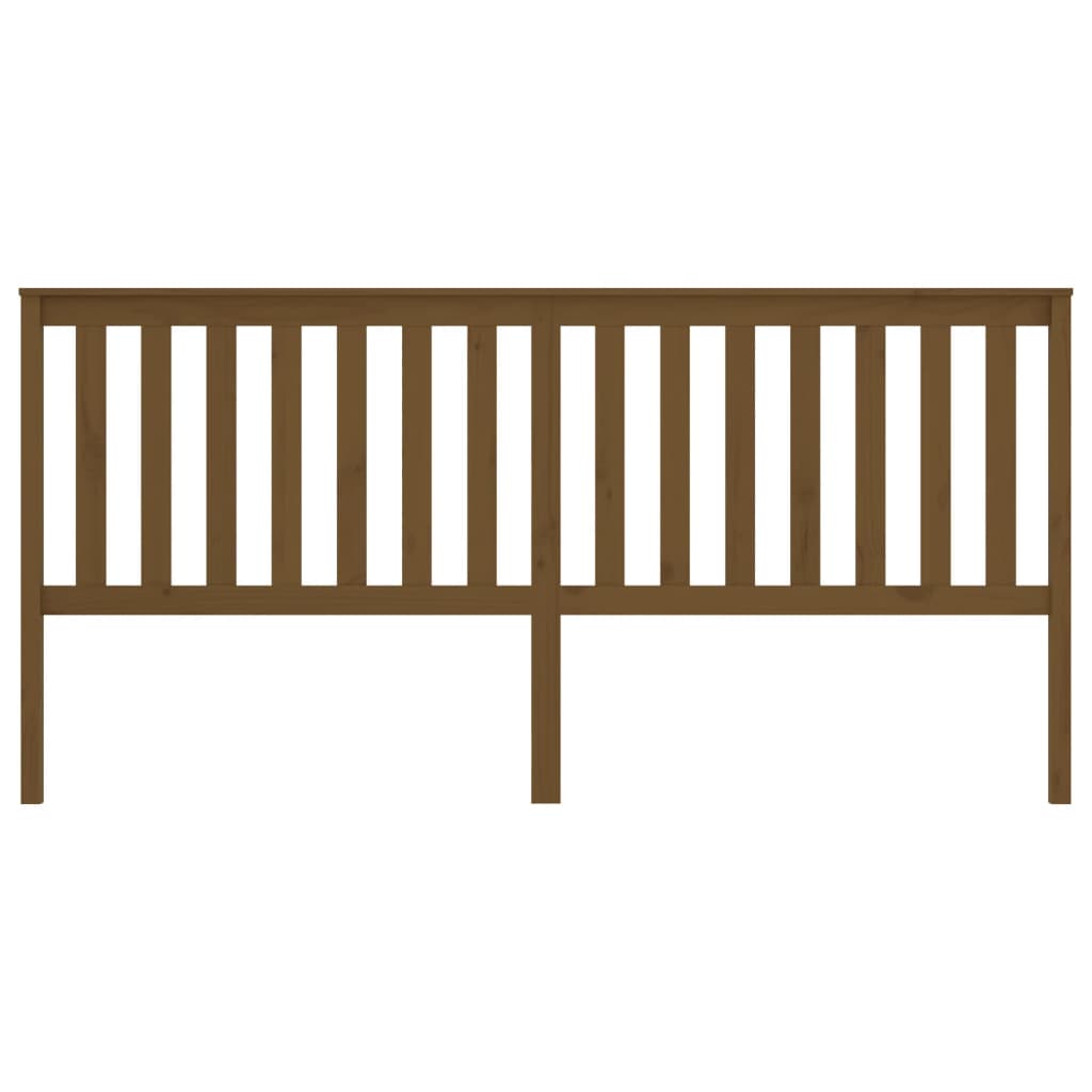 Testiera per Letto ambra 206x6x101 cm in Legno Massello di Pino