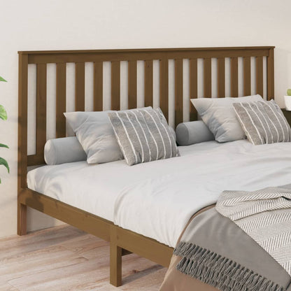 Testiera per Letto ambra 206x6x101 cm in Legno Massello di Pino