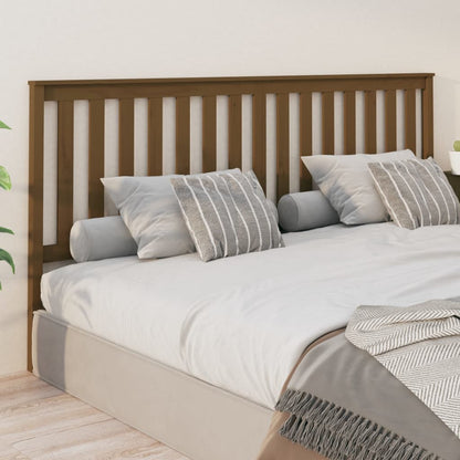 Testiera per Letto ambra 206x6x101 cm in Legno Massello di Pino