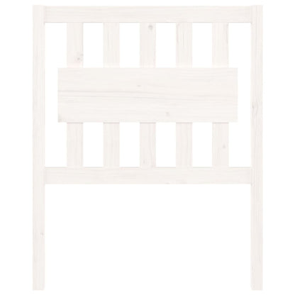 Testiera per Letto Bianca 80,5x4x100 cm Legno Massello di Pino