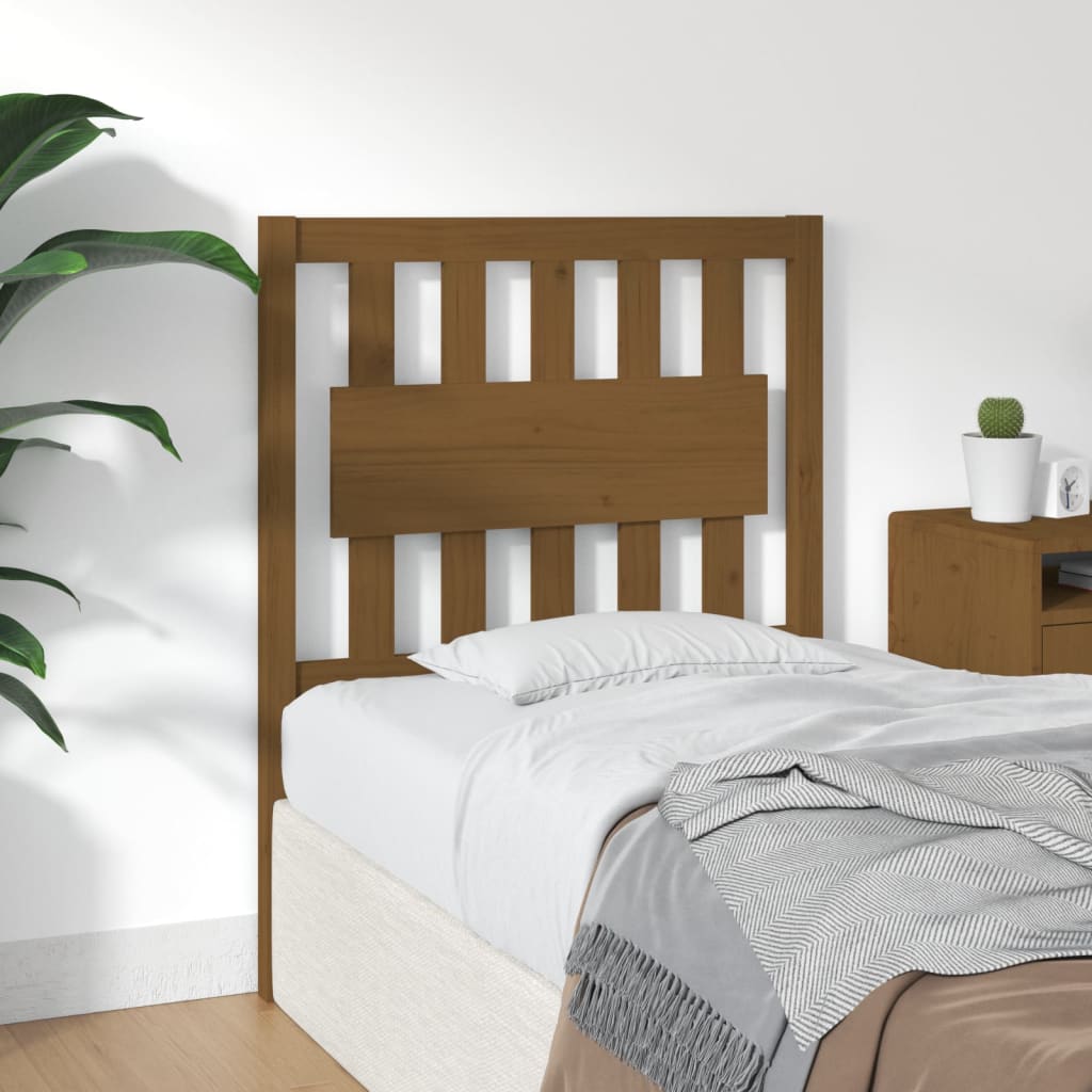 Testiera per Letto ambra 80,5x4x100cm in Legno Massello di Pino