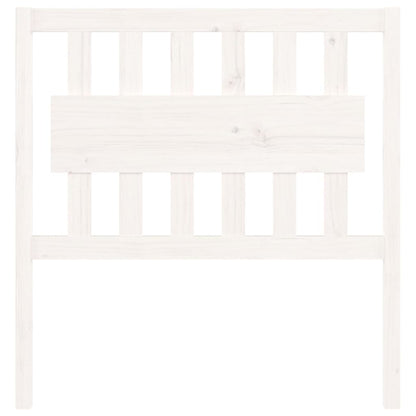 Testiera per Letto Bianca 95,5x4x100 cm Legno Massello di Pino