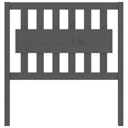 Testiera per Letto Grigia 95,5x4x100 cm Legno Massello di Pino