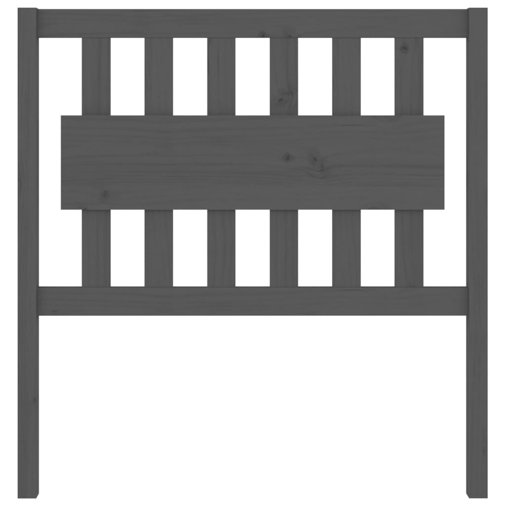 Testiera per Letto Grigia 95,5x4x100 cm Legno Massello di Pino