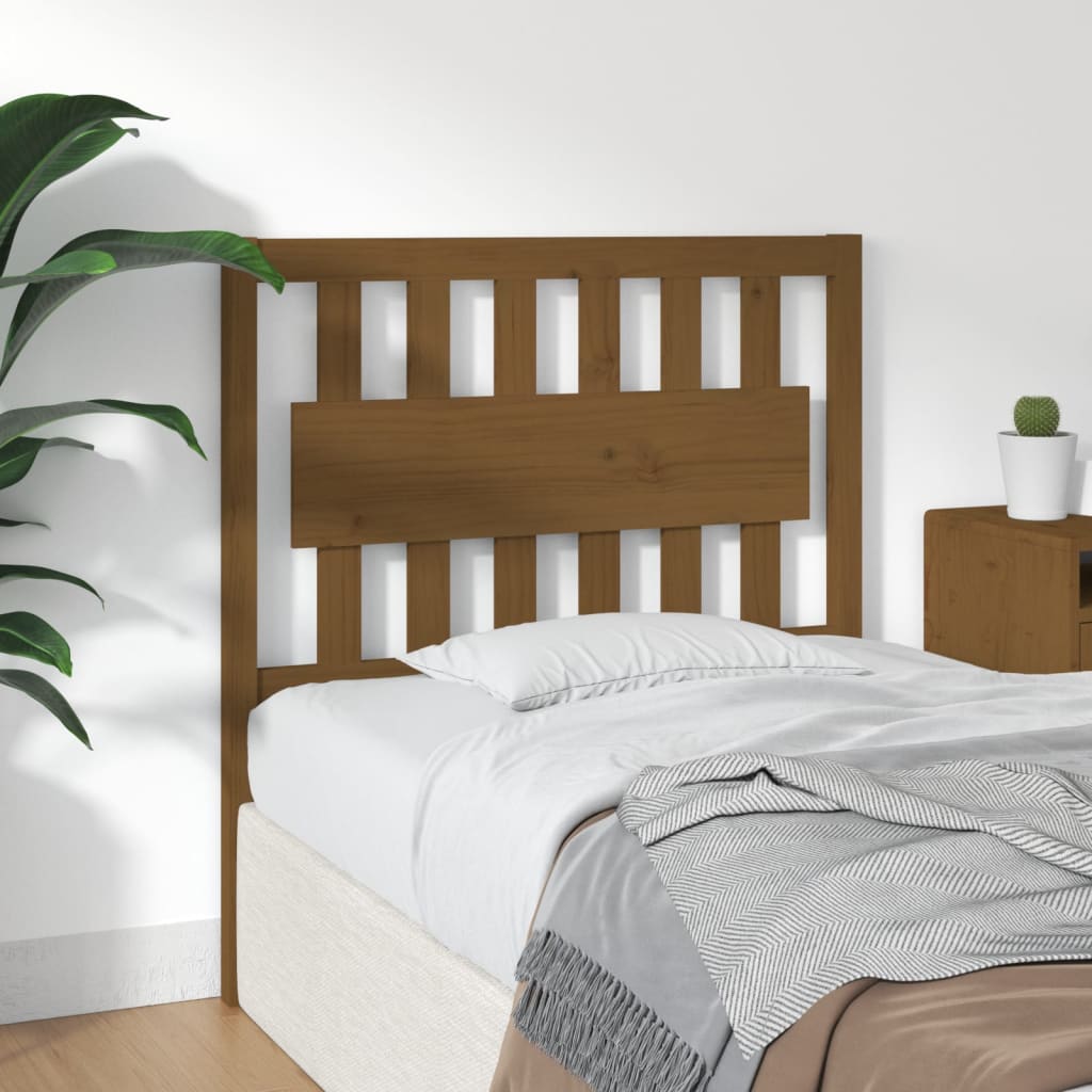 Testiera per Letto ambra 95,5x4x100cm in Legno Massello di Pino