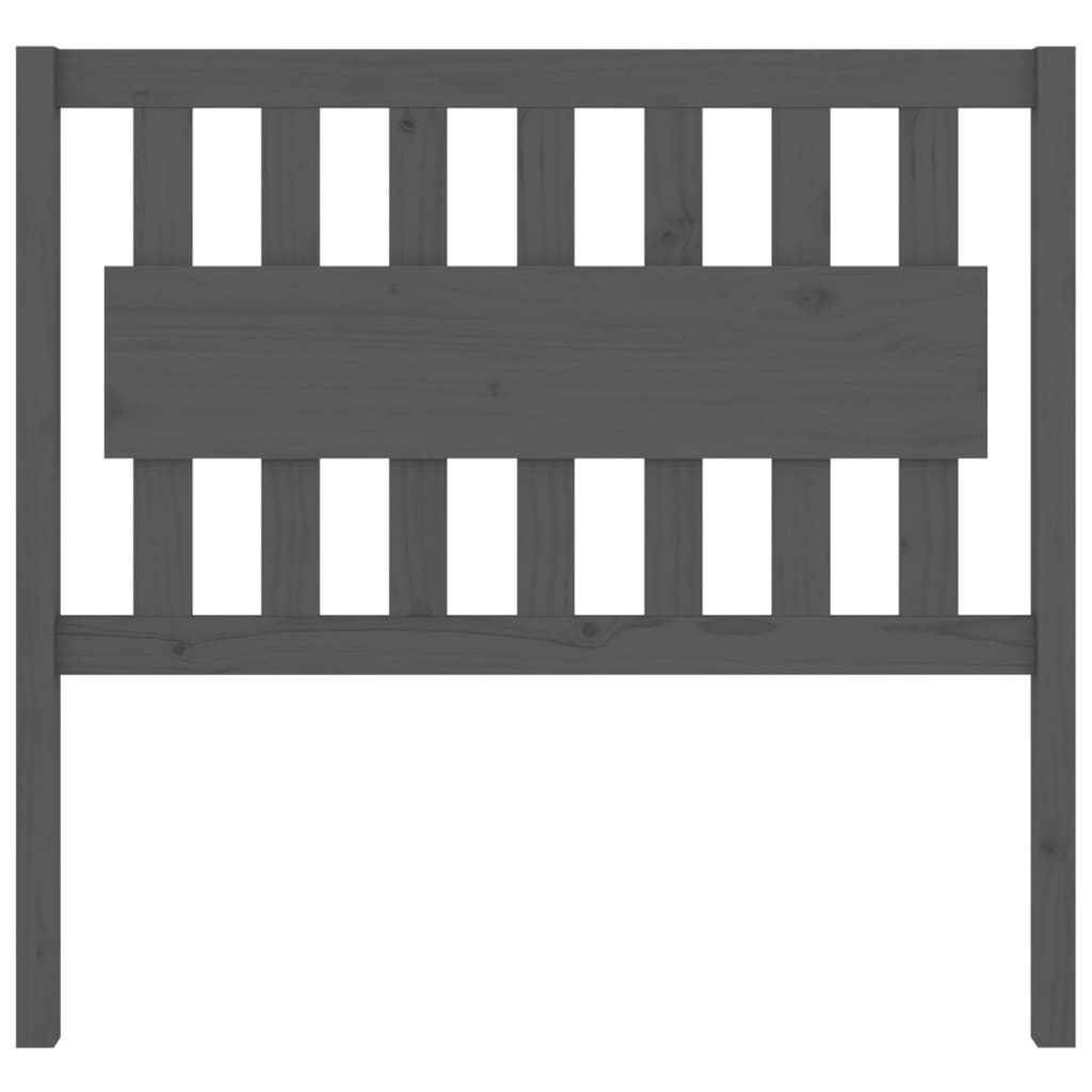 Testiera per Letto Grigia 105,5x4x100 cm Legno Massello di Pino