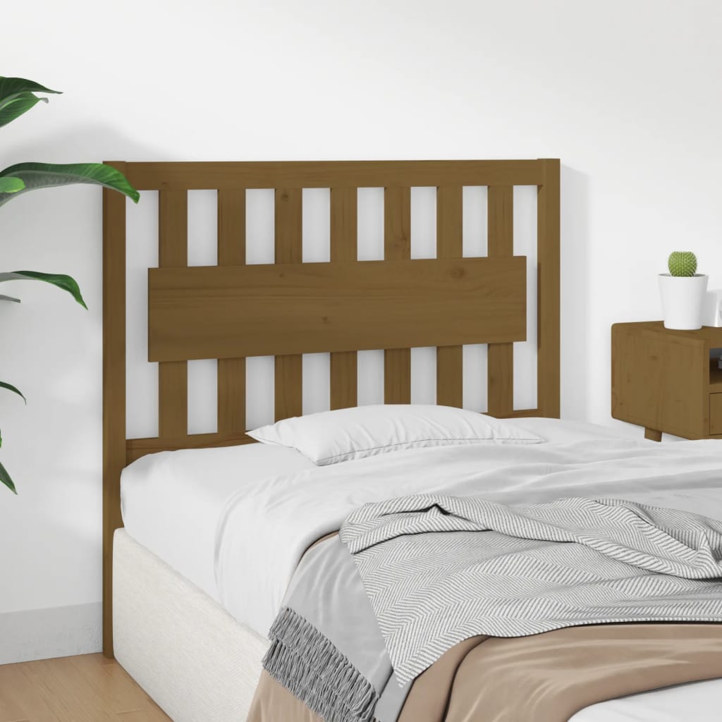 Testiera per Letto ambra 105,5x4x100 cm Legno Massello di Pino