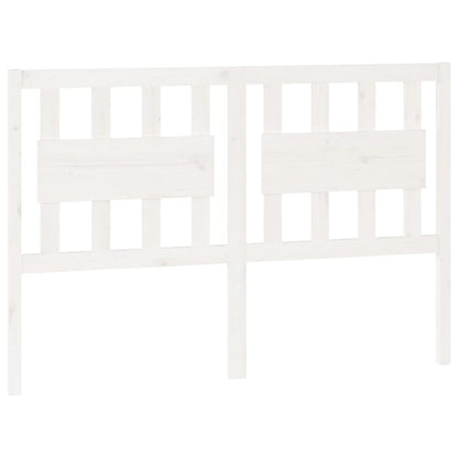 Testiera per Letto Bianca 125,5x4x100 cm Legno Massello di Pino